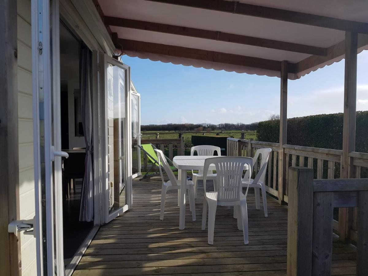 Mobile-Home 100M Plage Utah Mme Surget Sainte-Marie-du-Mont  Kültér fotó