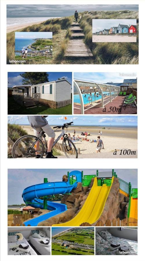 Mobile-Home 100M Plage Utah Mme Surget Sainte-Marie-du-Mont  Kültér fotó